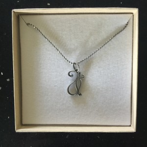 Sara Pocius Cat Charm silver necklace 