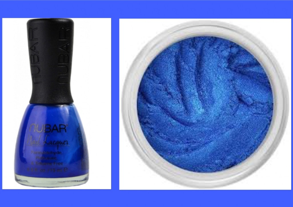 Blueberry matching nail polish and eyeshadow 