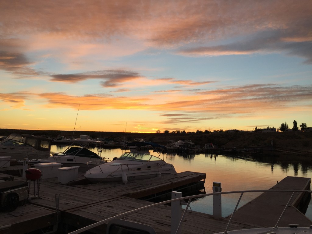 Sunset over Flaming Gorge, Wyoming