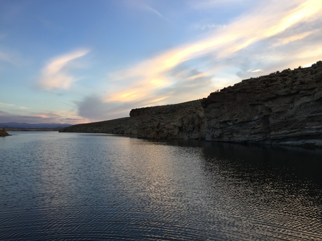 Sunset over Flaming Gorge, Wyoming