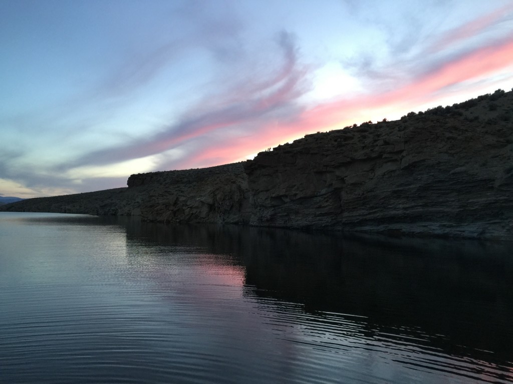 Sunset over Flaming Gorge, Wyoming