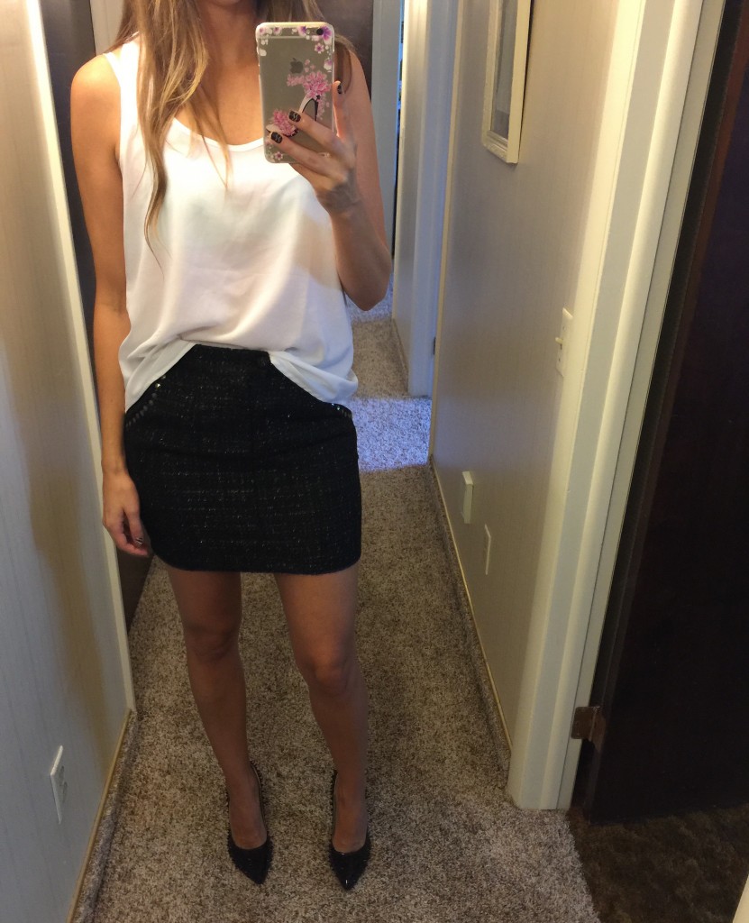 Gorg Tweed Mini Skirt on Amazon