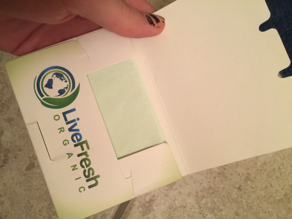 Live Fresh Organic blotting papers