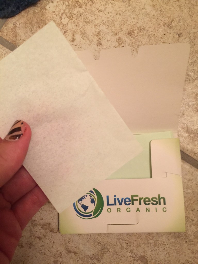 Live Fresh Organic blotting papers