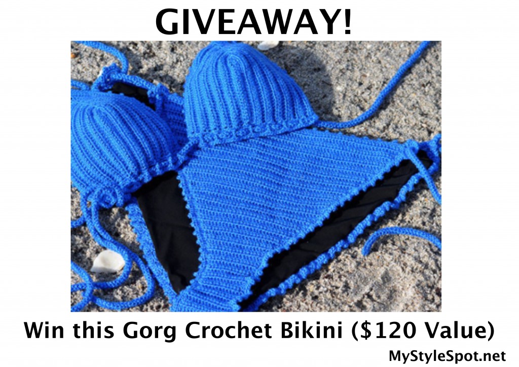 Win a crochet blue bikini