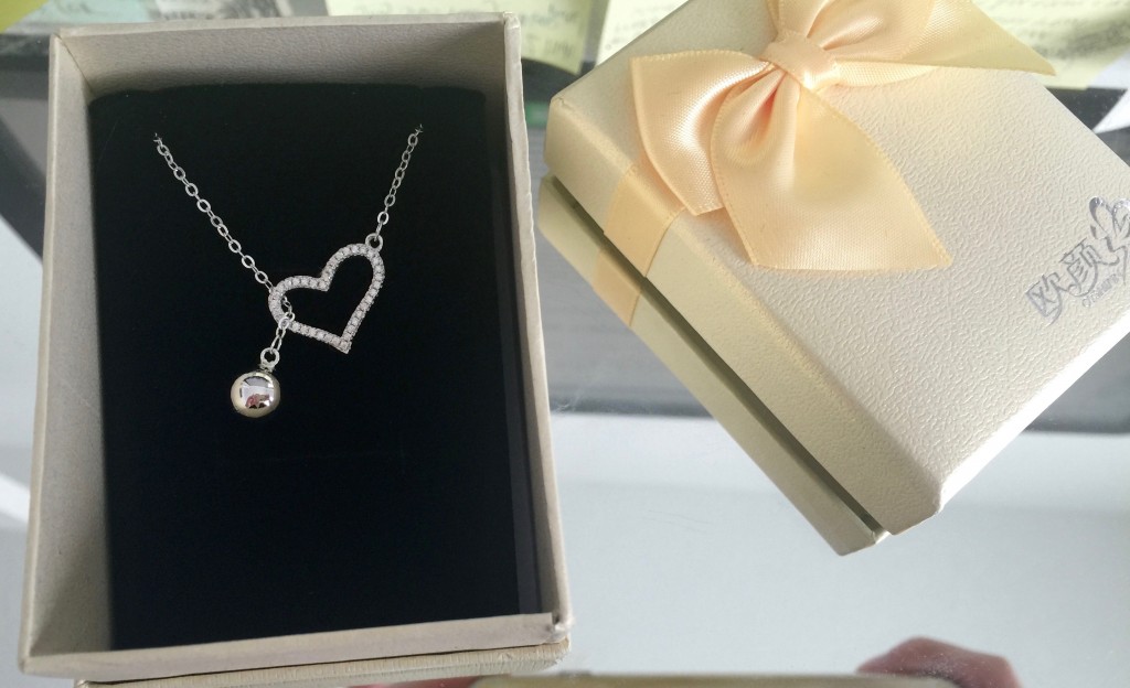 .925 sterling silver cubic zirconia heart lariat necklace