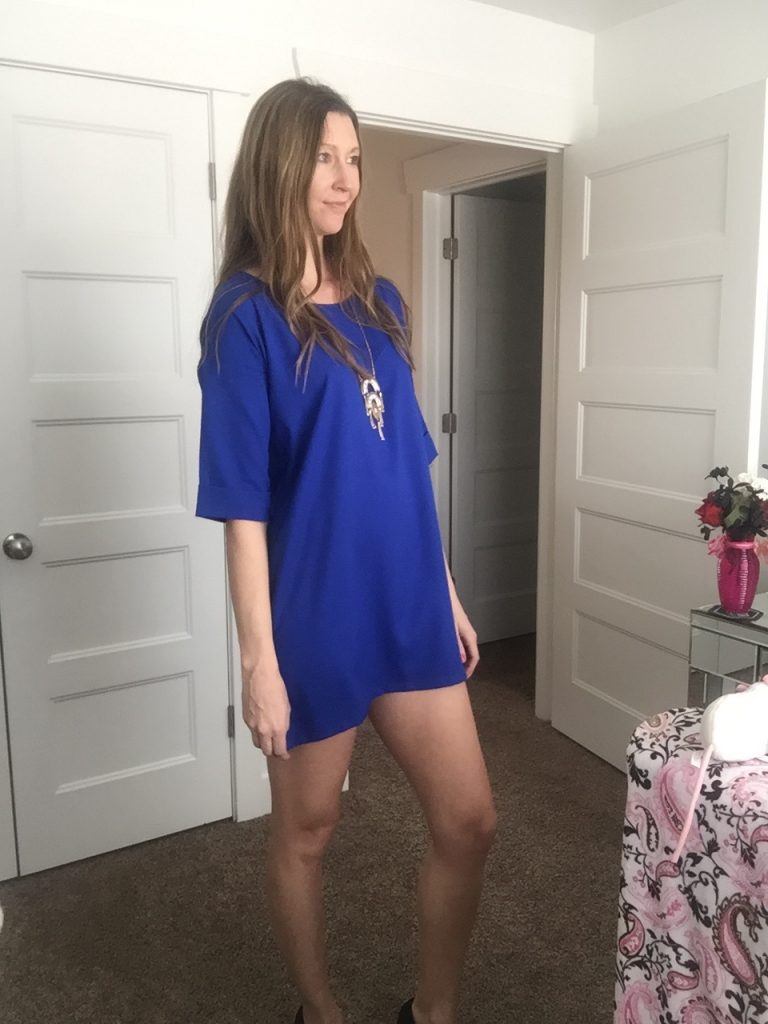 cute blue t-shirt dress 