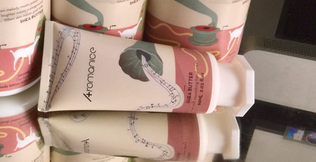 aromanice plus goat milk and shea butter bath and body products 