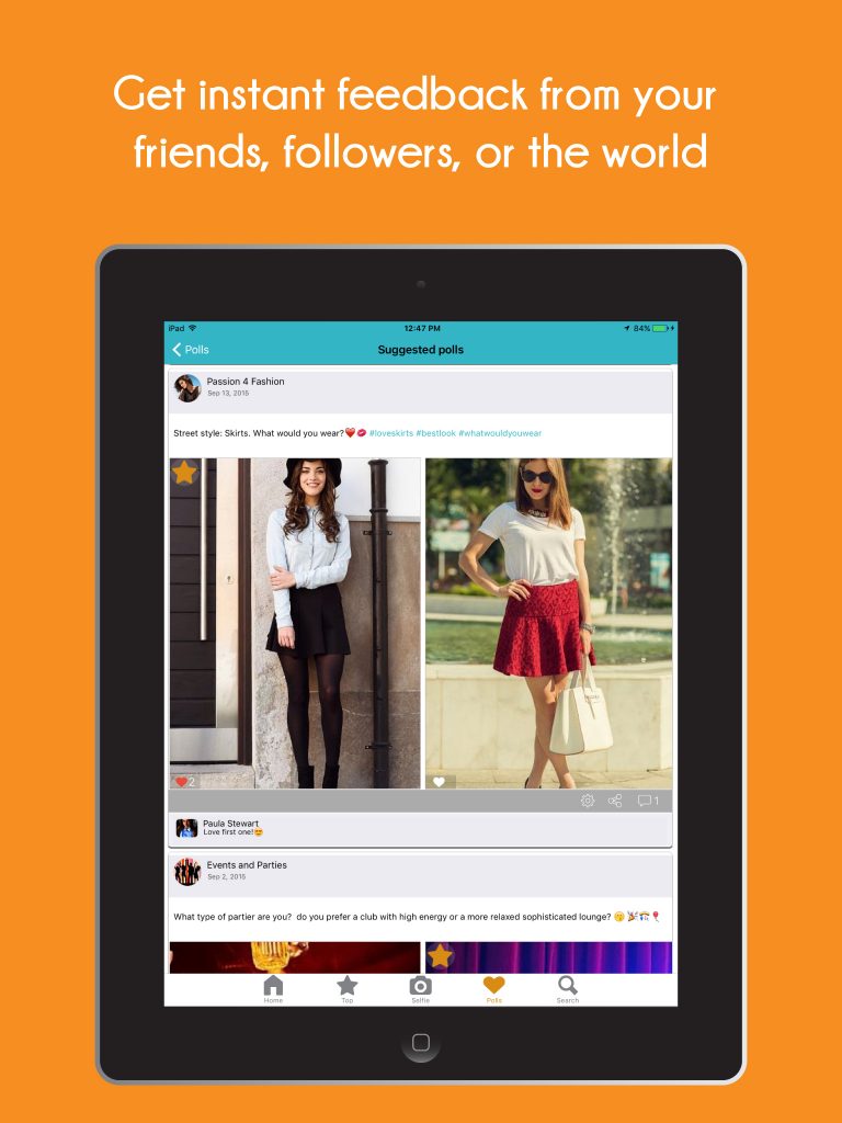 selfieMark app polls for fashion and beauty bloggers