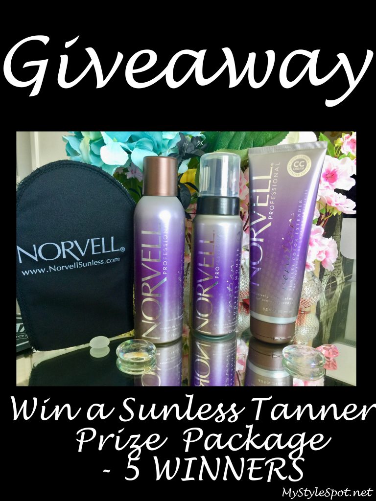 Win a norvell sunless tanner prize package -5 winners 