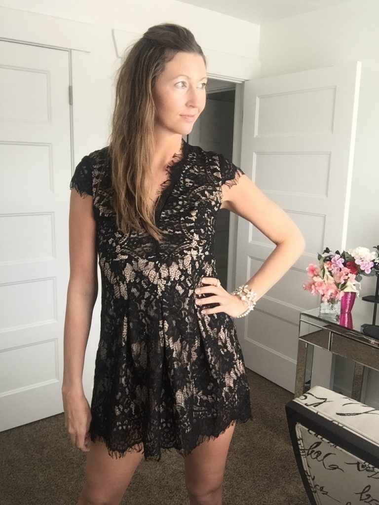 Sexy Black Lace Mini Dress