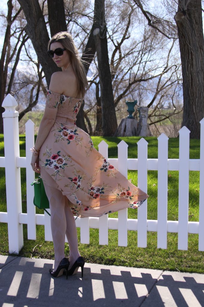 Style Post: Chic Off the Shoulder Floral Maxi Dress