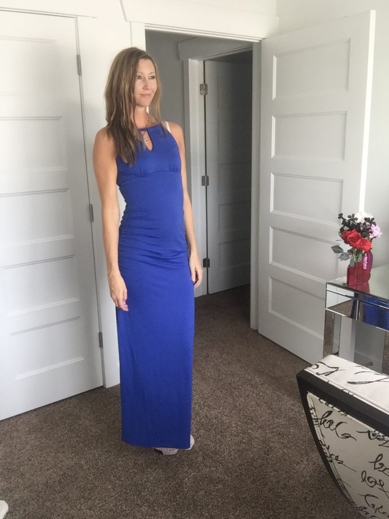 Gorgeous Blue Key Hole Dress