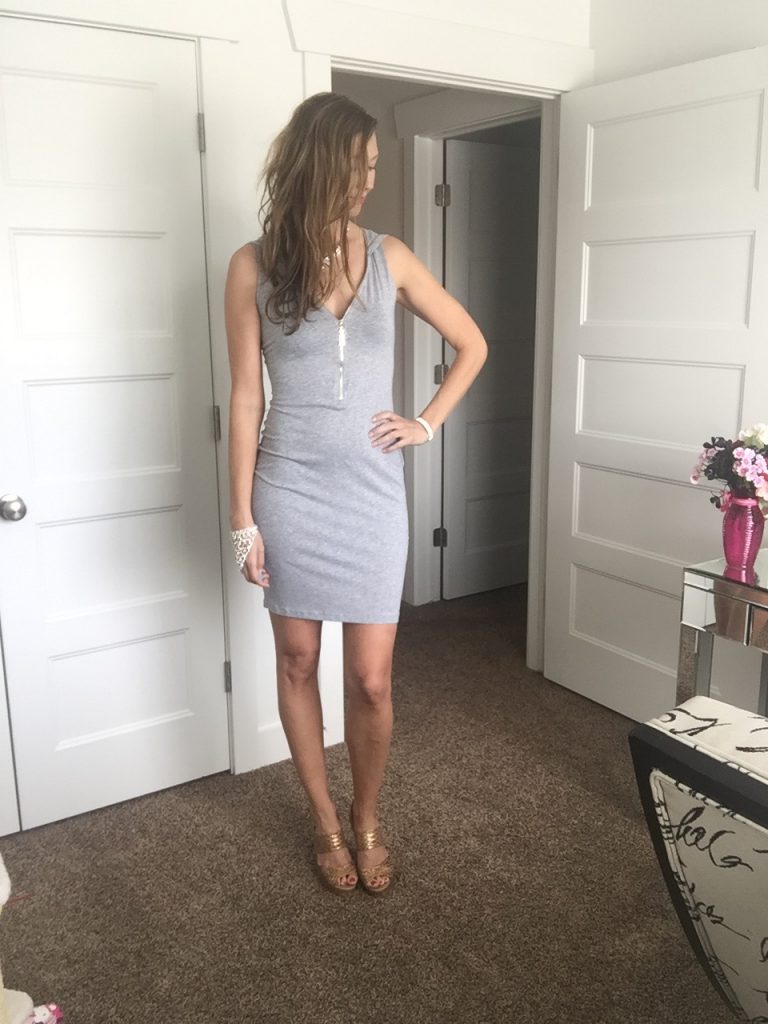Sexy Gray Hoodie BodyCon Dress