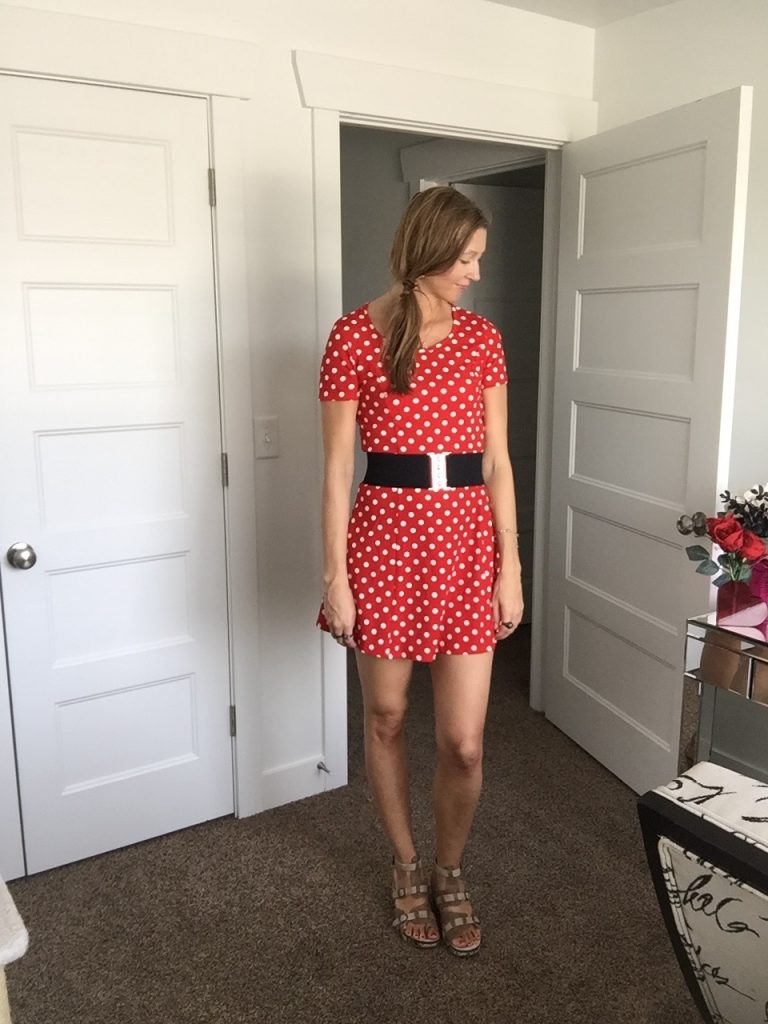 Chic Red Polka Dot Mini Dress