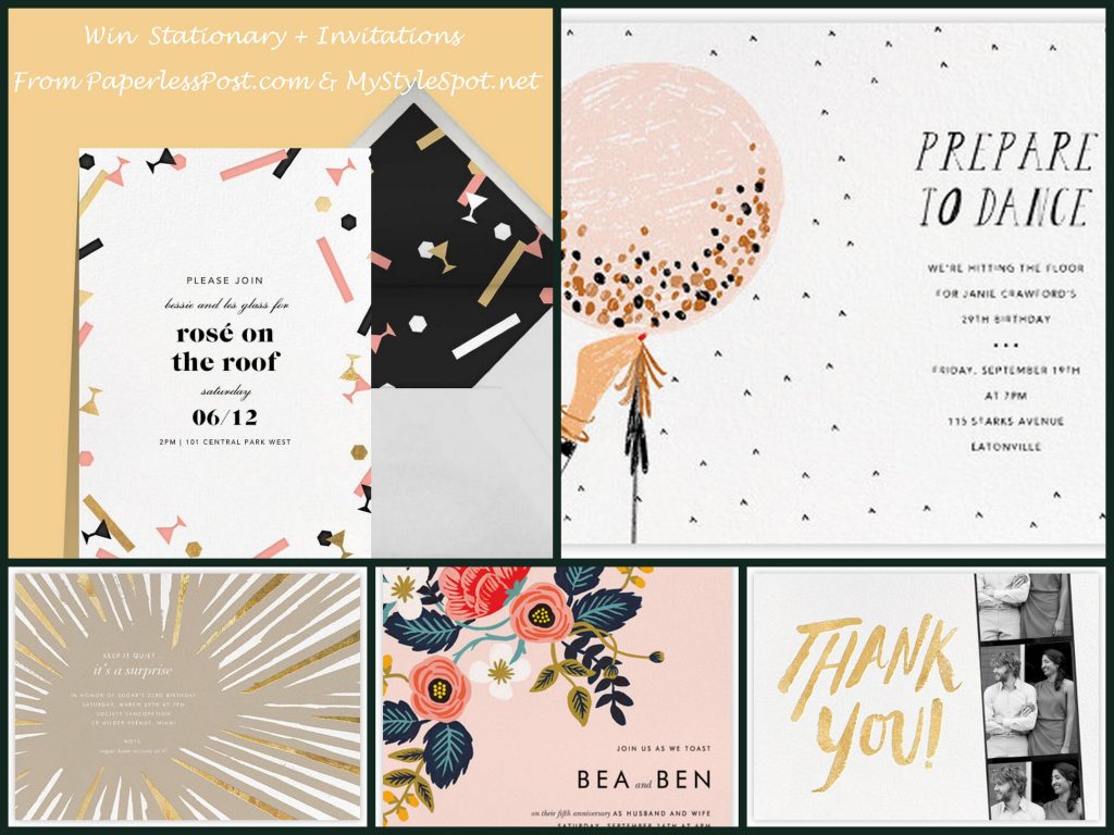 GIVEAWAY: Win Beautifully Designed Stationary & Invitations from Paperless Post