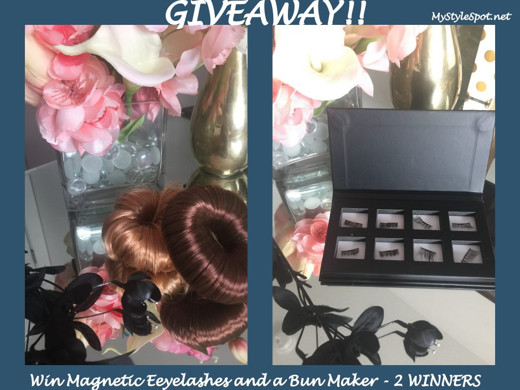 GIVEAWAY: Win a Set of Magnetic Lashes + A Bun Maker for a Super Easy Updo - 2 WINNERS!