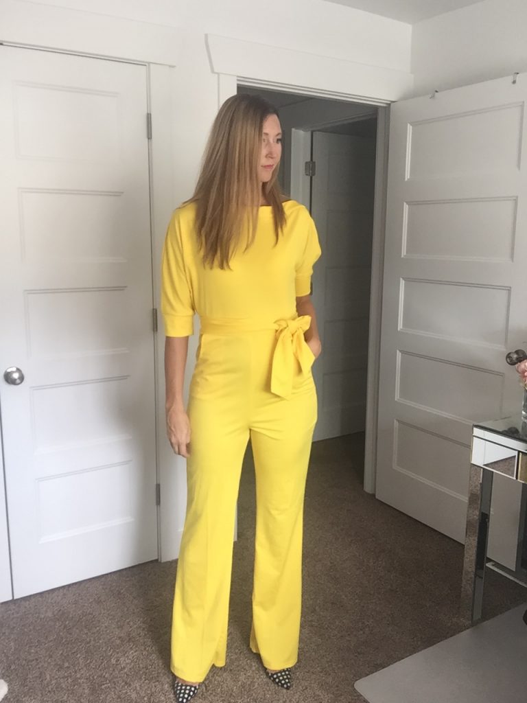 Chic Yellow Side Tie Jumpsuit