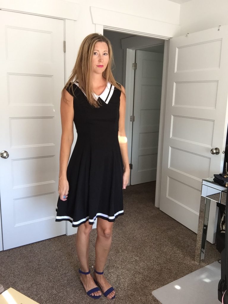 Black and White Collar Striped Dress
