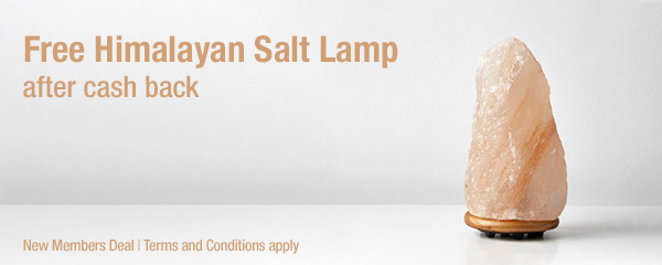 FREE Himalayan Salt Lamp w/Cash Back Purchase