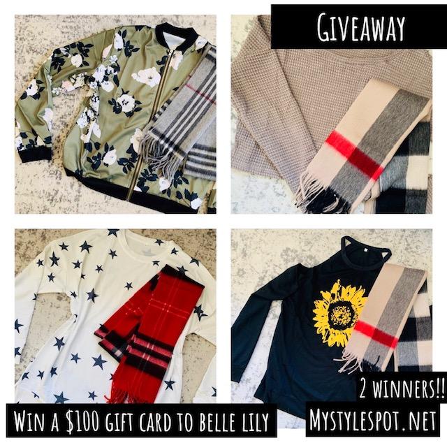 GIVEAWAY: Enter to Win a $100 Fashion Shopping Gift Card to BelleLily - 2 WINNERS