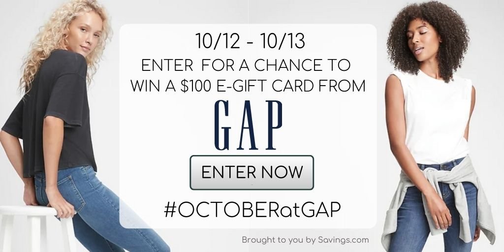 GIVEAWAY: Enter to Win a $100 Gap Gift Card - 5 WINNERS