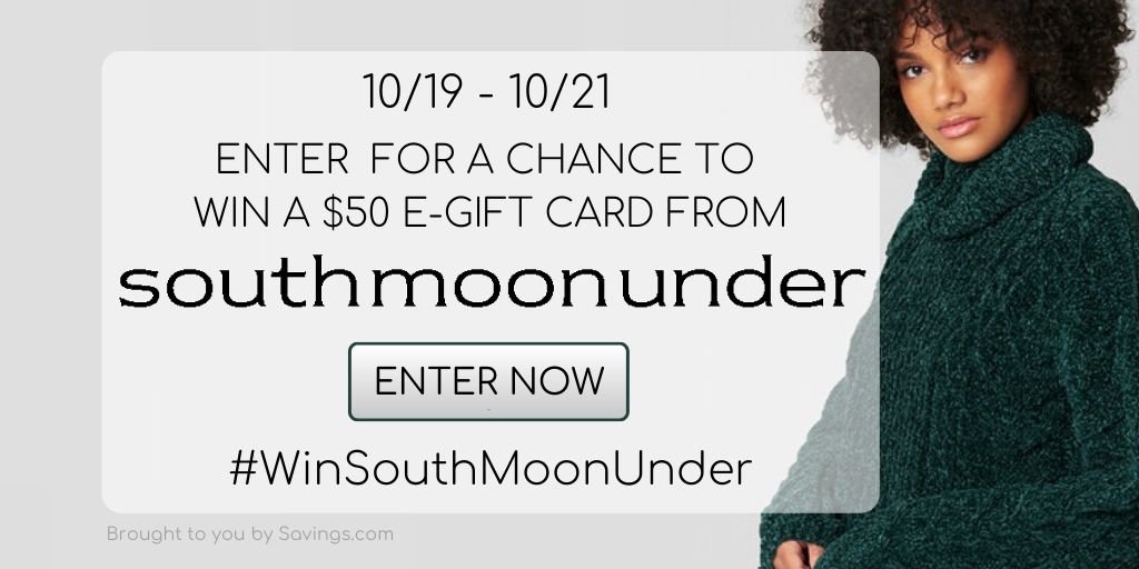 Enter to win a $50 South Moon Under Fashion Gift Card- 5 winners!