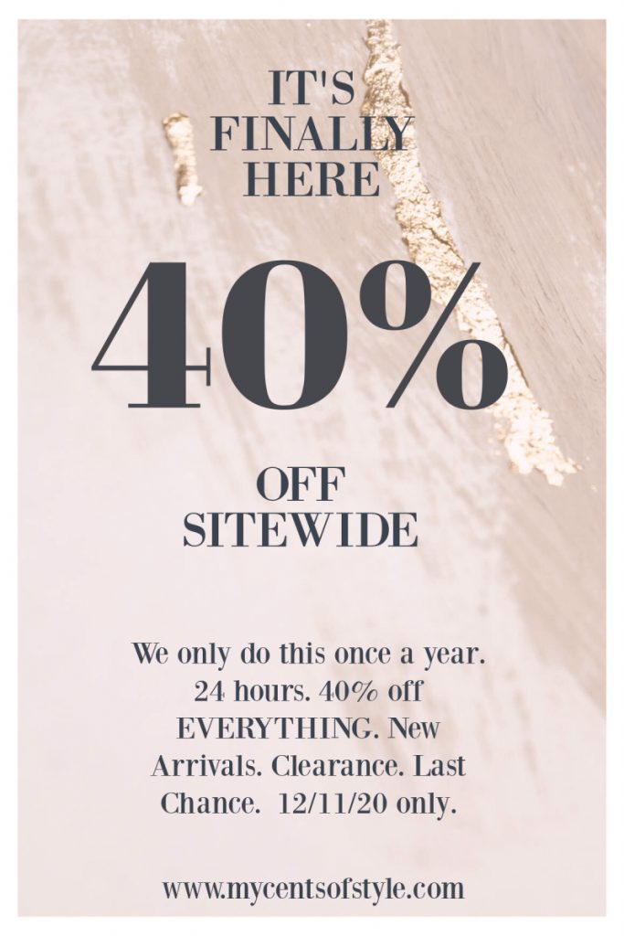 GET 40% OFF Cents of Style Fashion Sitewide- TODAY ONLY!