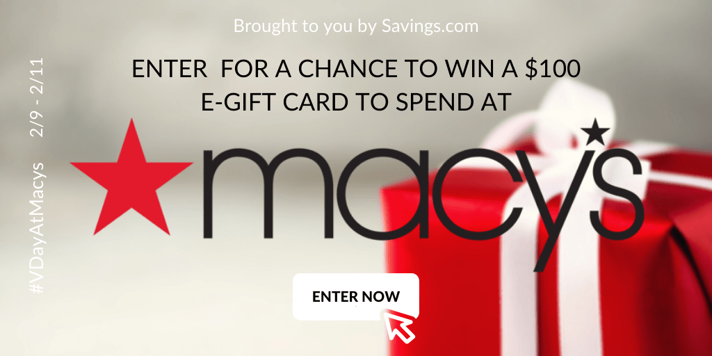 GIVEAWAY: Enter to Win a $100 Macy's Gift Card- 5 WINNERS