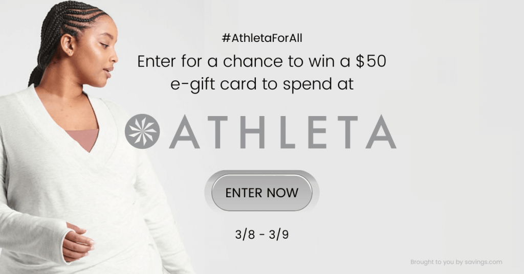 GIVEAWAY: Enter to Win a $50 Athleta Gift Card - 5 WINNERS