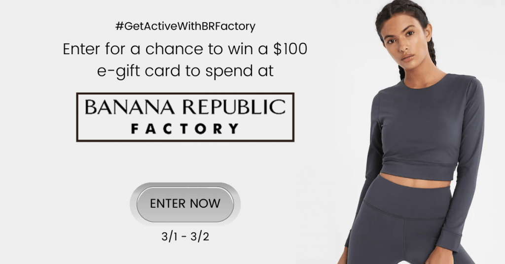 GIVEAWAY: Enter to Win a $100 Banana Republic Gift Card - 5 WINNERS