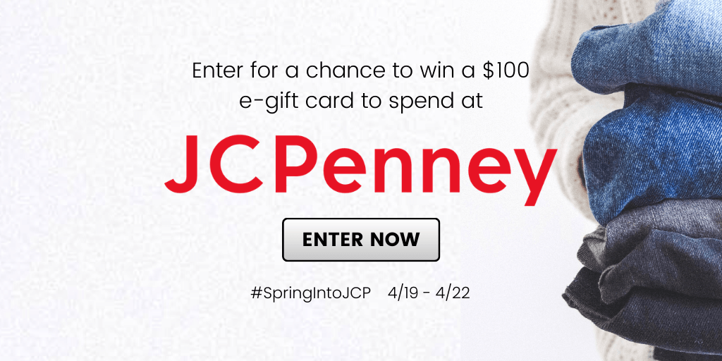 GIVEAWAY: Enter to Win a $100 JC Penney Gift Card - 5 WINNERS