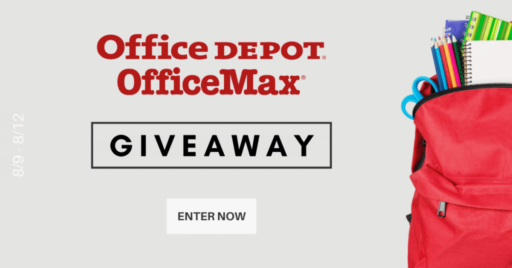 GIVEAWAY: ENTER TO WIN a $100 Office Depot Gift Card- 5 WINNERS