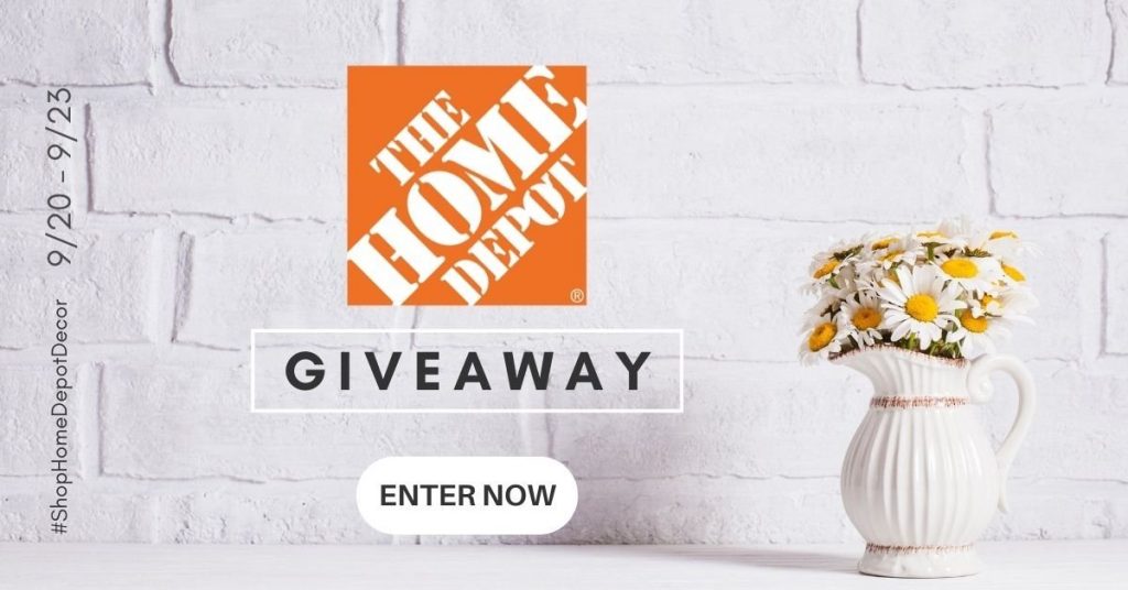 GIVEAWAY: Enter to Win a $250 Home Depot Gift Card - 4 WINNERS