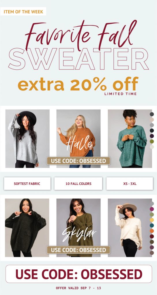 Ladies Oversized Sweaters - Extra 20% OFF