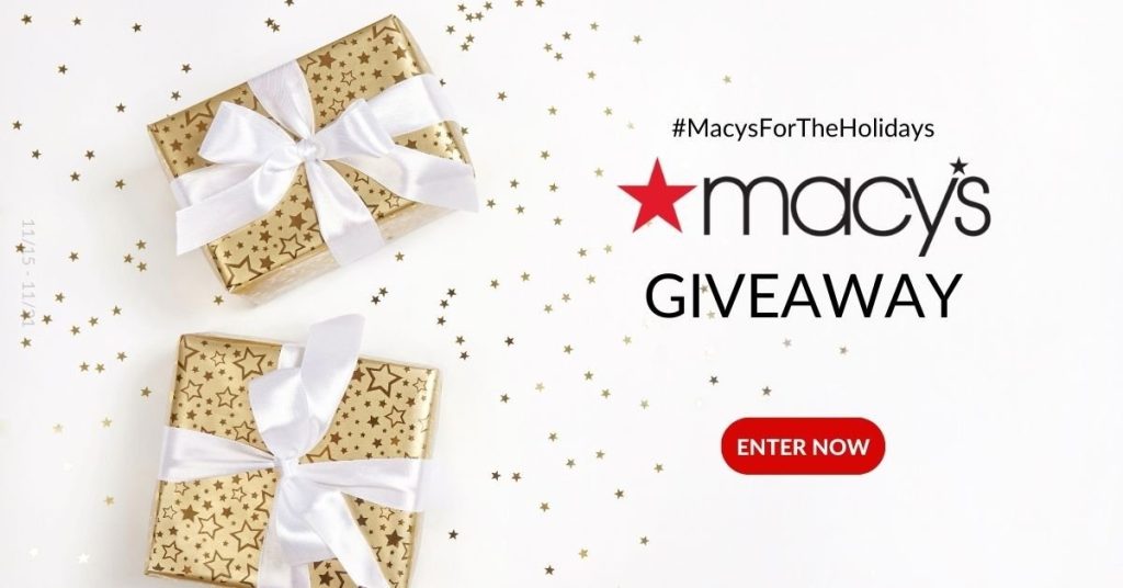 Enter to win a $100 macys Gift Card - 5 winners