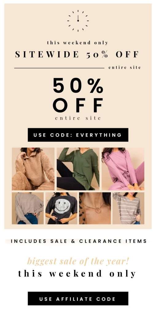 Fashion Deal: 50% off EVERYTHING at Cents of Style