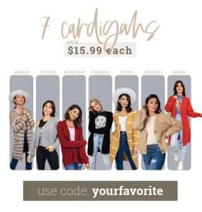ALL Cardigans - $15.99 Each + GET EXTRA 20% OFF