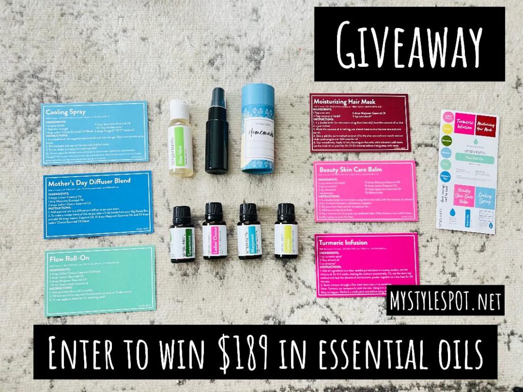 GIVEAWAY: Enter to Win Simply Earth Essential Oils & Home/Beauty Recipe Kits ($189 Value!)