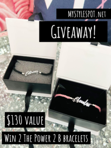 GIVEAWAY: Enter to Win 2 Chic inspirational Bracelets from The Power2 B ($130 value!)